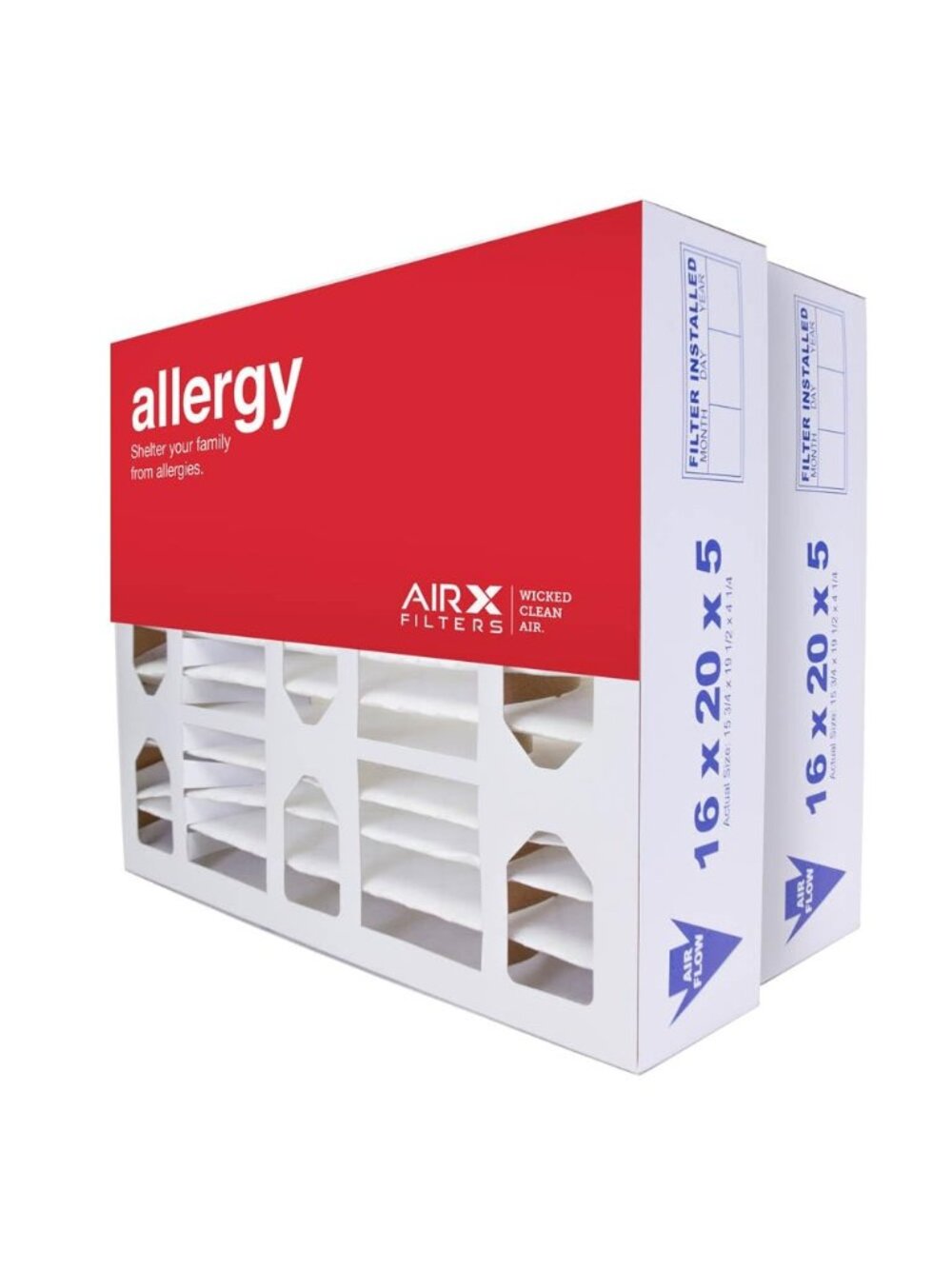 AIRx Filters 16x20x5 Furnace AC Filter MERV 11 Allergy 16x20x5